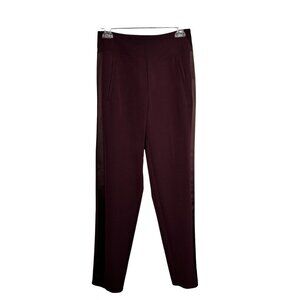 Athleta Endless Satin Side Stripe Spiced Cabernet Burgundy Pants Size 2